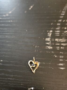 Silver Heart Pendant with Blue Stone - Women Jewelry